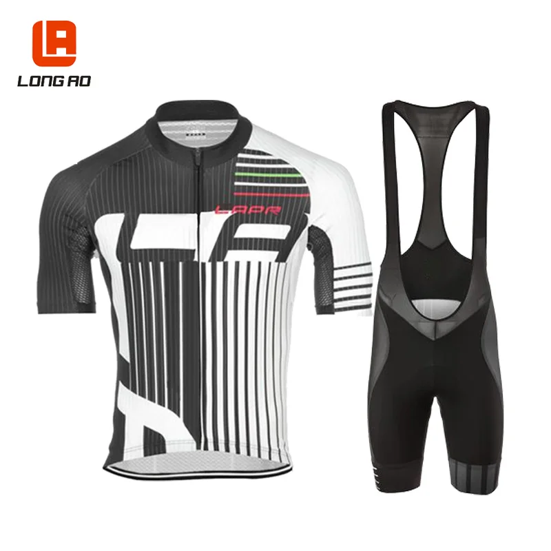 LONG AO, Джерси для велоспорта, комплект одежды для велоспорта, Ropa De Camisa Ciclismo, короткий рукав, одежда для велоспорта, Спортивная майка для велоспорта - Цвет: LA152 bib set