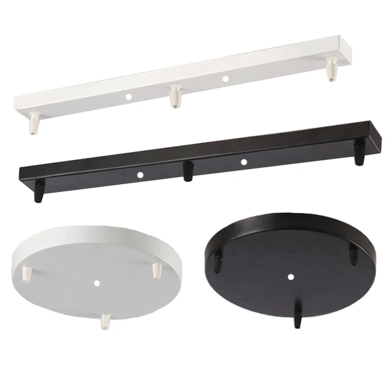 

Multi-Head Pendant Lamp Chassis Long Strip 3 Holes Round 3/4/5/6 Holes Chassis Surface Mount Plate Pendant Light Accessory