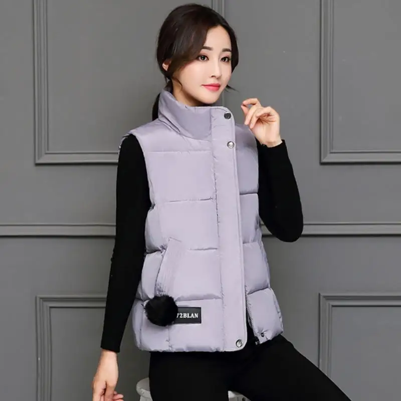 ENLU/осенне зимний женский хлопковый жилет мягкий теплый на белом утином пуху