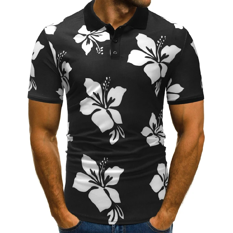 2018 summer new foreign trade express ebay men's casual fashion polo shirt - t355 p35 model 2 | Мужская одежда