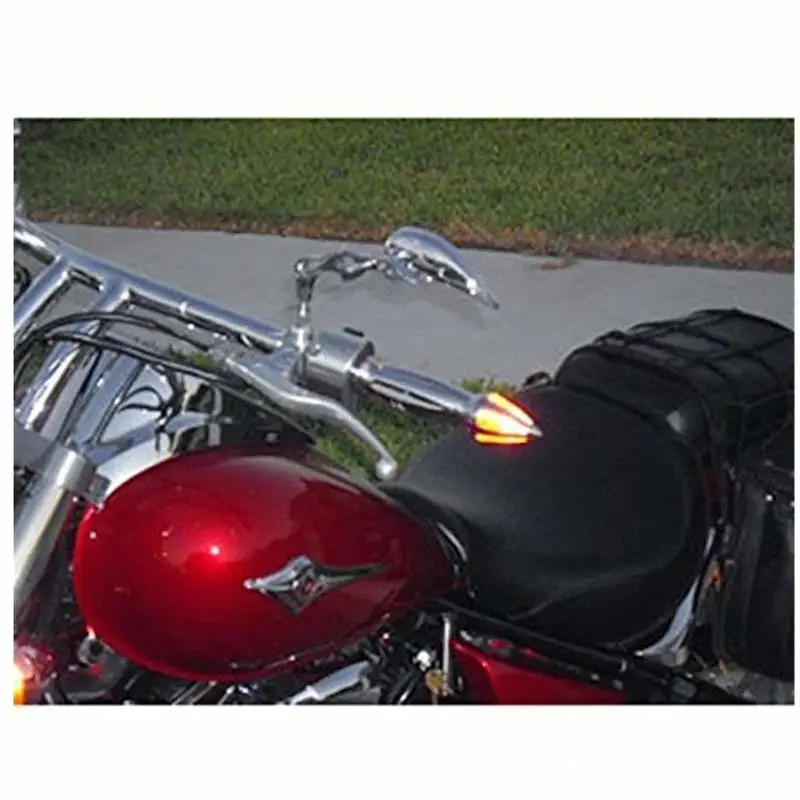 

Motorcycle Spiked Chrome Black Bar End Hand Grips Turn Signal For 1"25mm Handlebar Honda Customs Dyna Softail