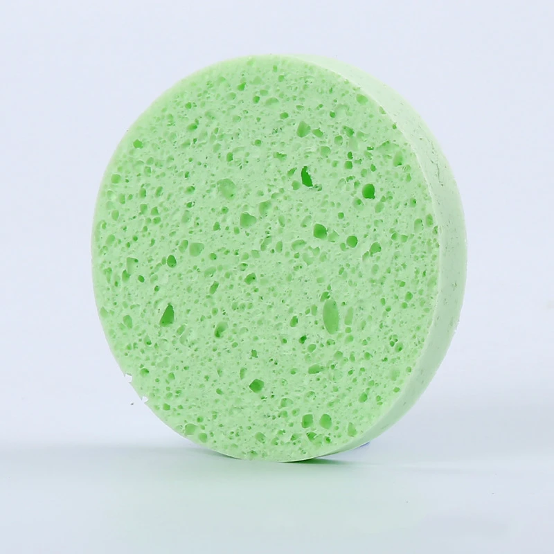 4 шт натуральных волокон древесины лице Puff очищения губка для мытья Exfoliator Очищающий Губка слоеного умывания