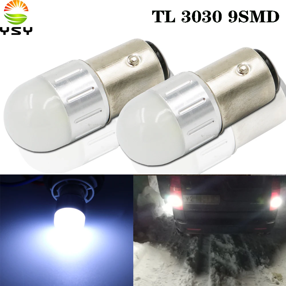 

YSY 2X Car LED Light 3157 LED BA15S P21W 7443 7440 W21W LED BAU15S 1156 PY21W BAY15D 1157 P21/5W R5W 3030 9SMD Auto Lamp Bulbs