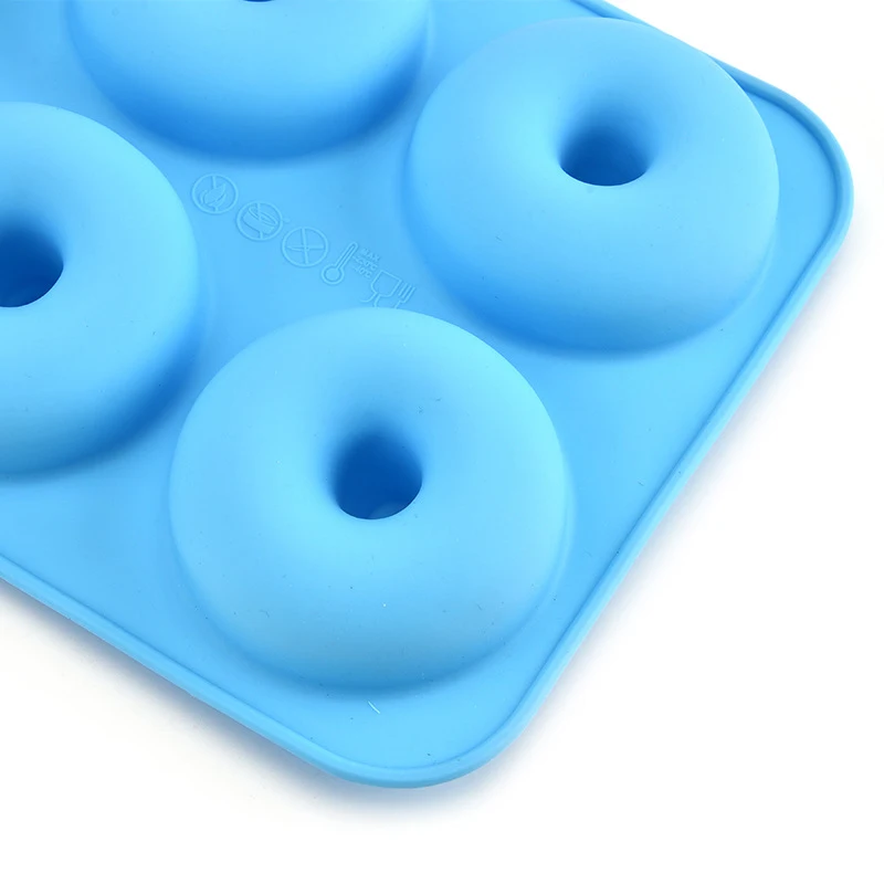 6-Полость форма для выпечки пончиков силиконовая антипригарная торта безопасная