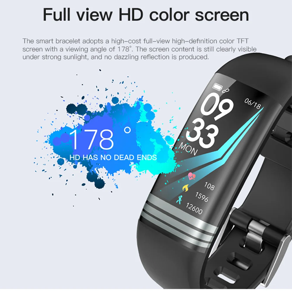 LEMFO умный фитнес браслет цветной экран водонепроницаемый сердечный ритм