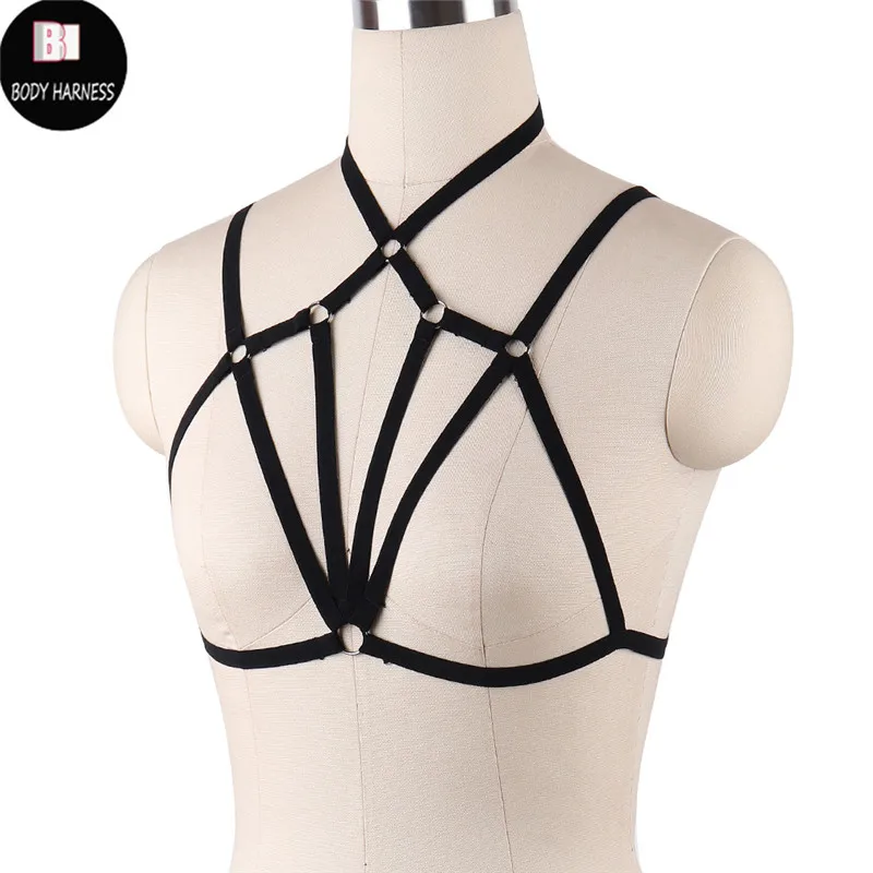 Женский черный ремень готический сексуальное нижнее белье Харадзюку эластичный