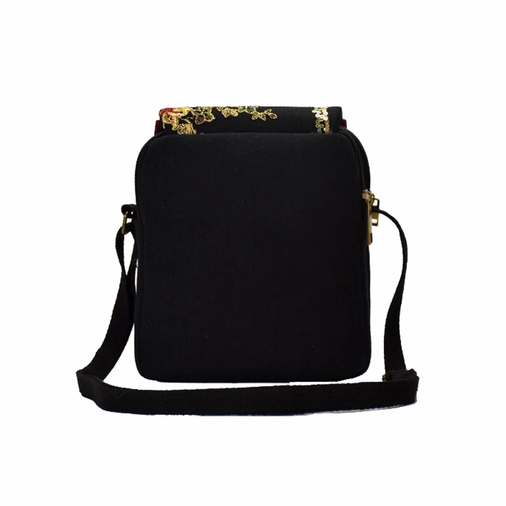 Женская сумка мессенджер в этническом стиле винтажная тканевая на плечо с