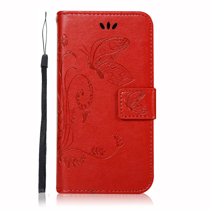 Red Чехол с тиснением бабочки для samsung Note 9 чехол для телефона для samsung Galaxy S9 Plus S9+ S8 Plus S7 S7 Edge G9650 G9600 Capa C02 - Цвет: Red