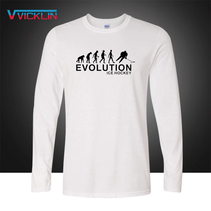 Мужская футболка с длинным рукавом и принтом Evolution хлопковая куртка свободного