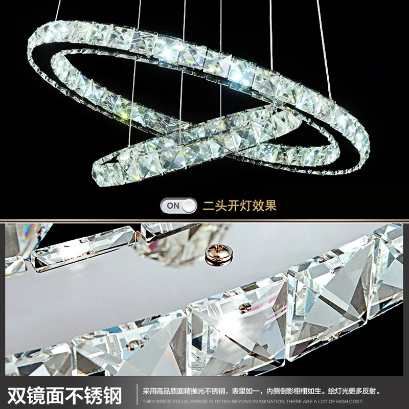 

Modern Crystal Pendant Light Super Brightness LED Hang Lamp Ceiling Fixture For Dining Room Bed Room Living Room Pendant Led
