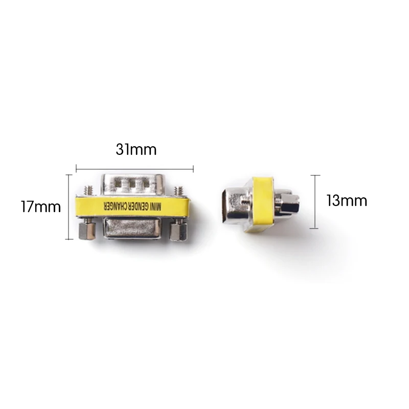 Ульт лучший D Sub 15pin VGA папа мама M/F конвертер монитора DB15 RGB HDB соединитель