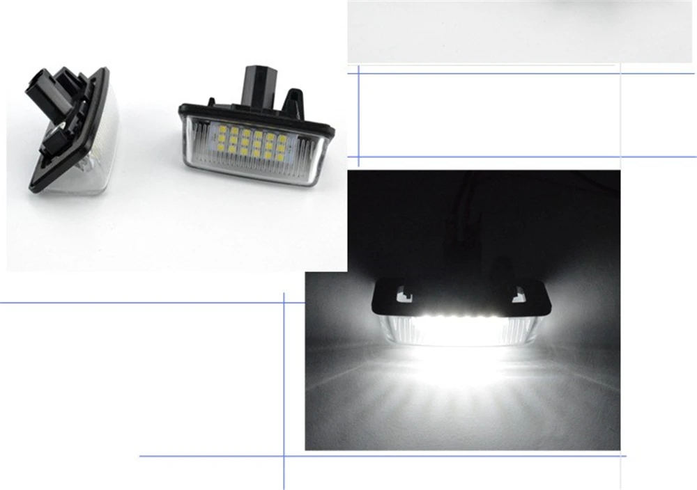 CSCSNL 2 шт. автомобиля 12V 18LED Подсветка регистрационного номера SMD для Toyota Corolla_E11