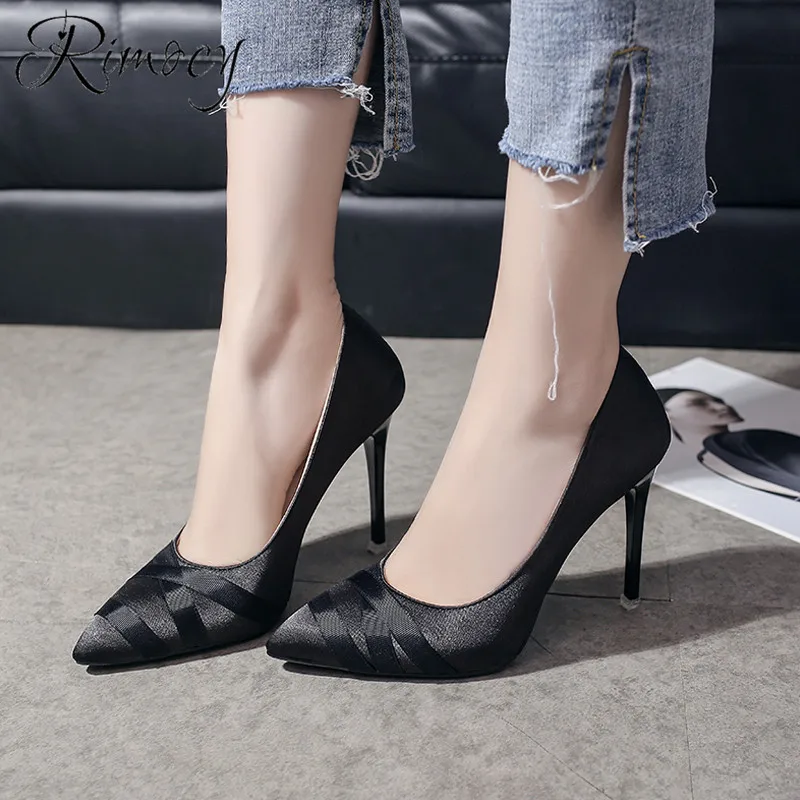 Rimocy/женские офисные туфли-лодочки на тонком каблуке коллекция 2019 года пикантные