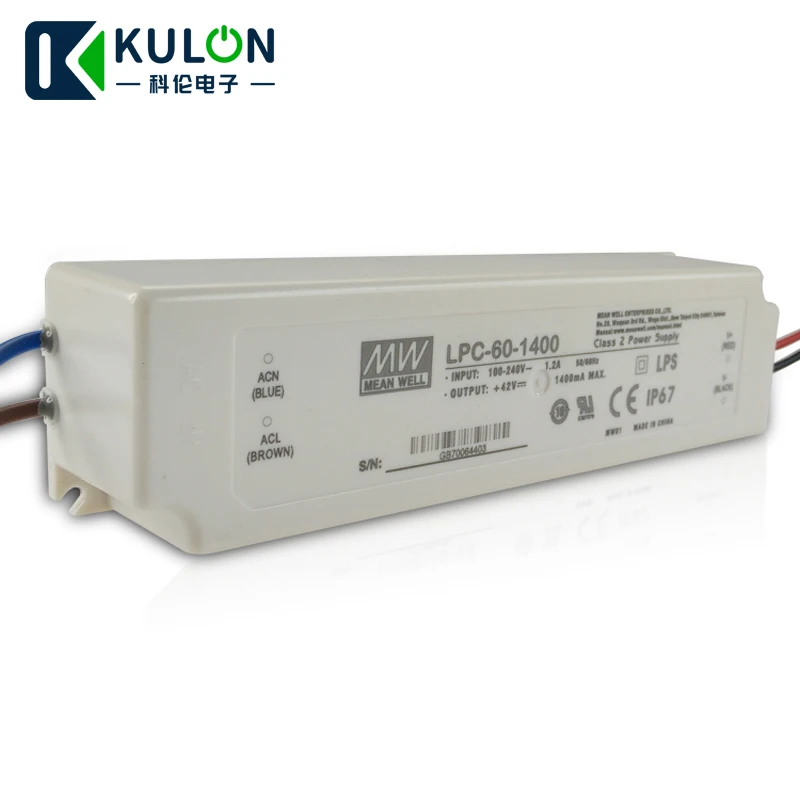 Meanwell LPC-60-1400 одиночный выход 60 Вт 1400 мА импульсный источник питания постоянного
