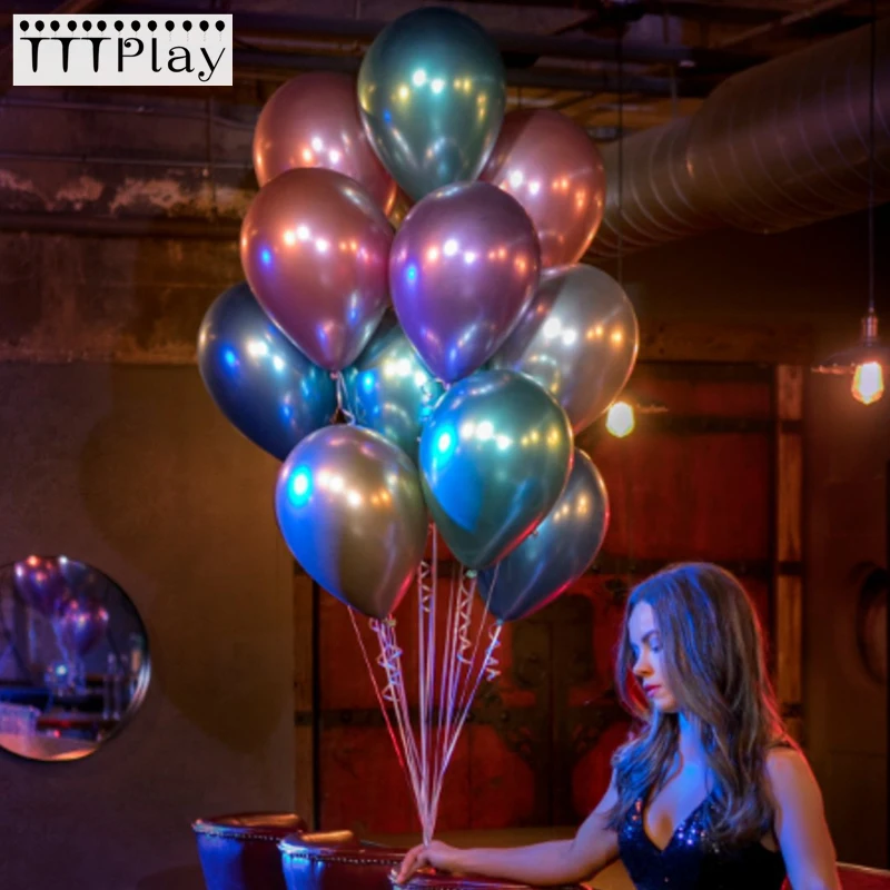 20 шт./лот 12 дюймов хромированные золотые серебряные 8 цветов металлические шары