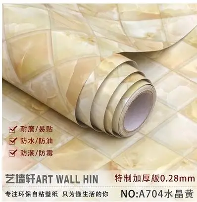 Наклейки ПВХ для обновления мебели с мраморным узором самоклеящиеся обои