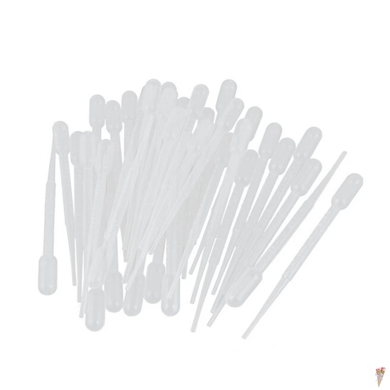 100PCS Practical 0.2ml Transparent Pipettes Disposable safe Plastic Eye Dropper Transfer Graduated Educational Supp | Канцтовары для