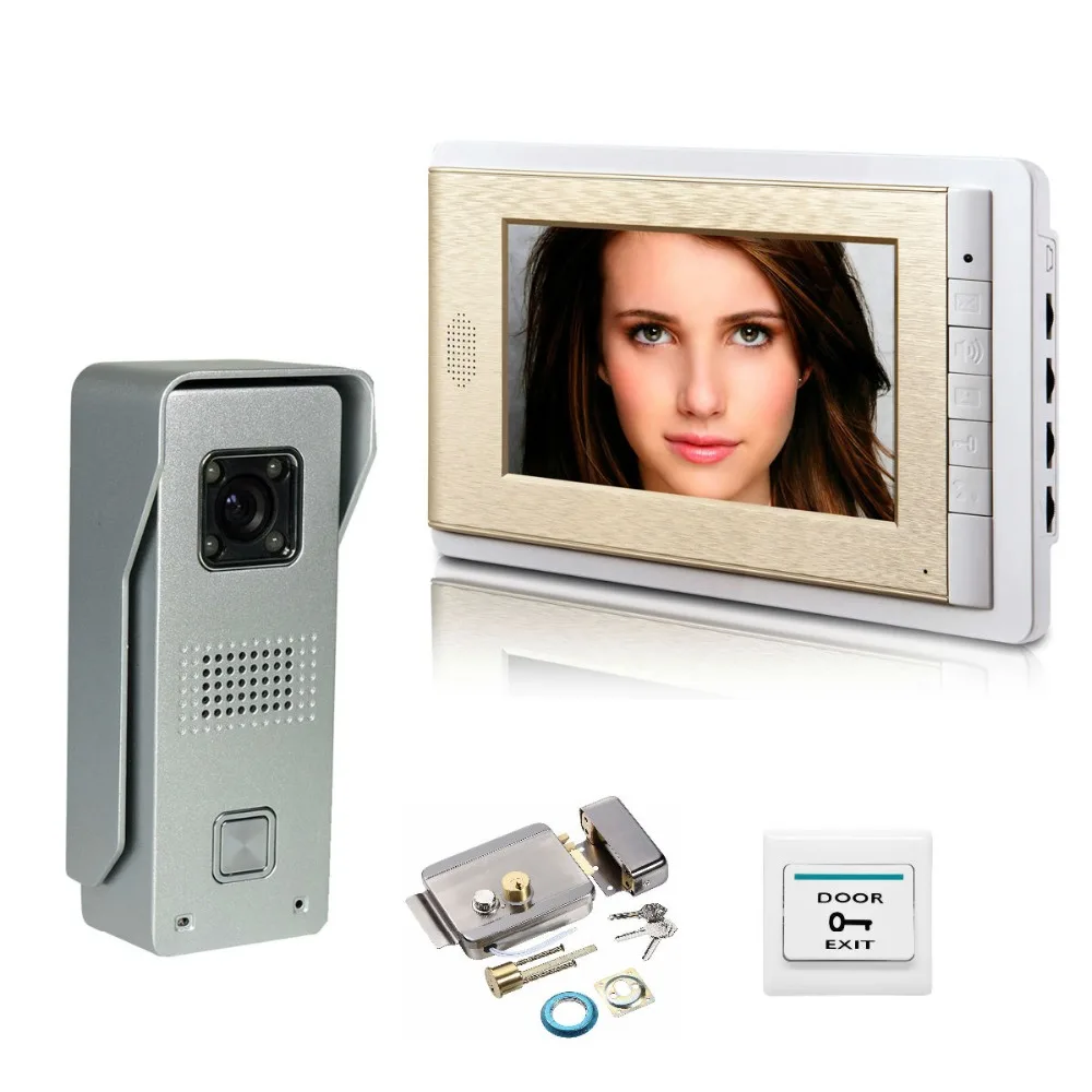 Yobangsecurity Видеодомофоны Мониторы 7 &quotдюймовый видео Дверные звонки телефон двери