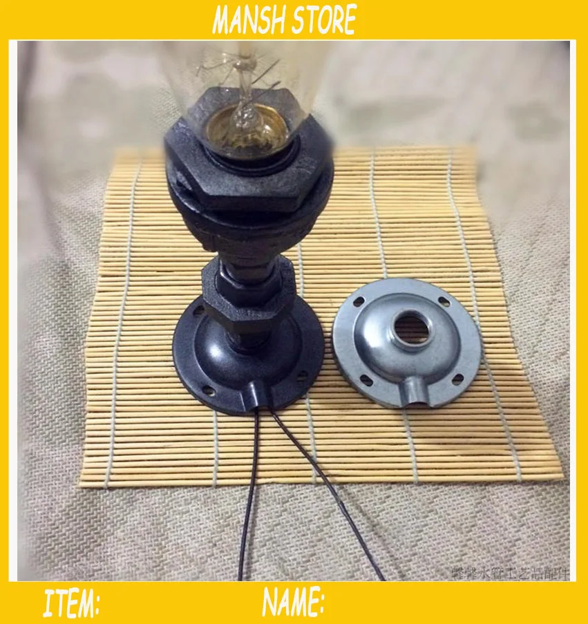 DN15 Железный фланцевый Цоколь для труб настенный светильник основание с