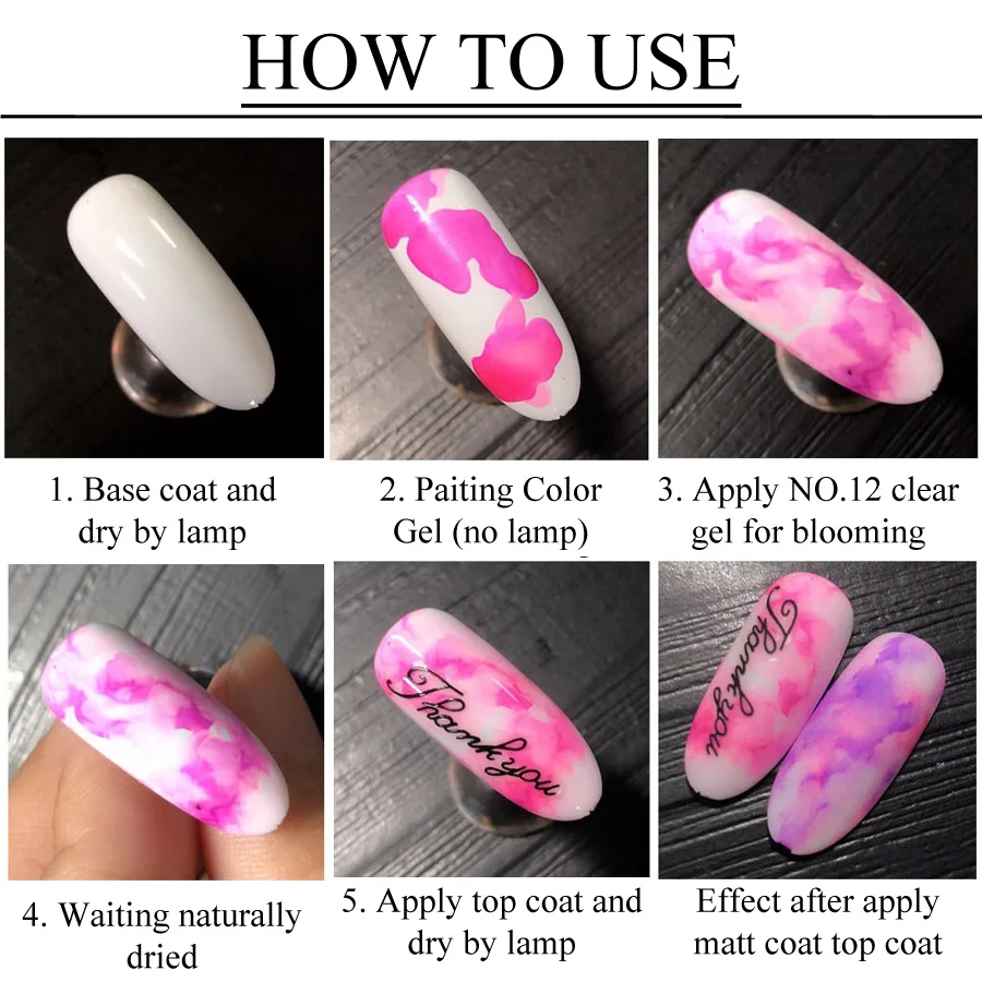 Bittb пилочки для ногтей Гель лак живописи Nail Art Маникюр градиентная расцветка