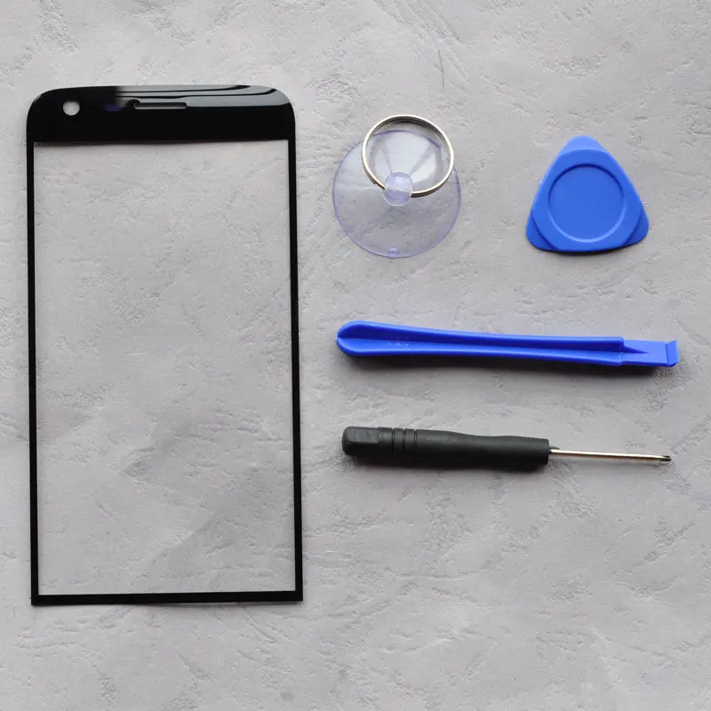 

BINYEAE New Front Outer Touch Screen Panel Glass Cover Lens With Tools For LG G5