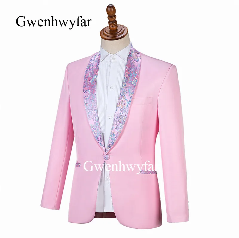 Gwenhwyfar 2019 элегантный свадебный смокинг для жениха розовый костюм из 2 предметов