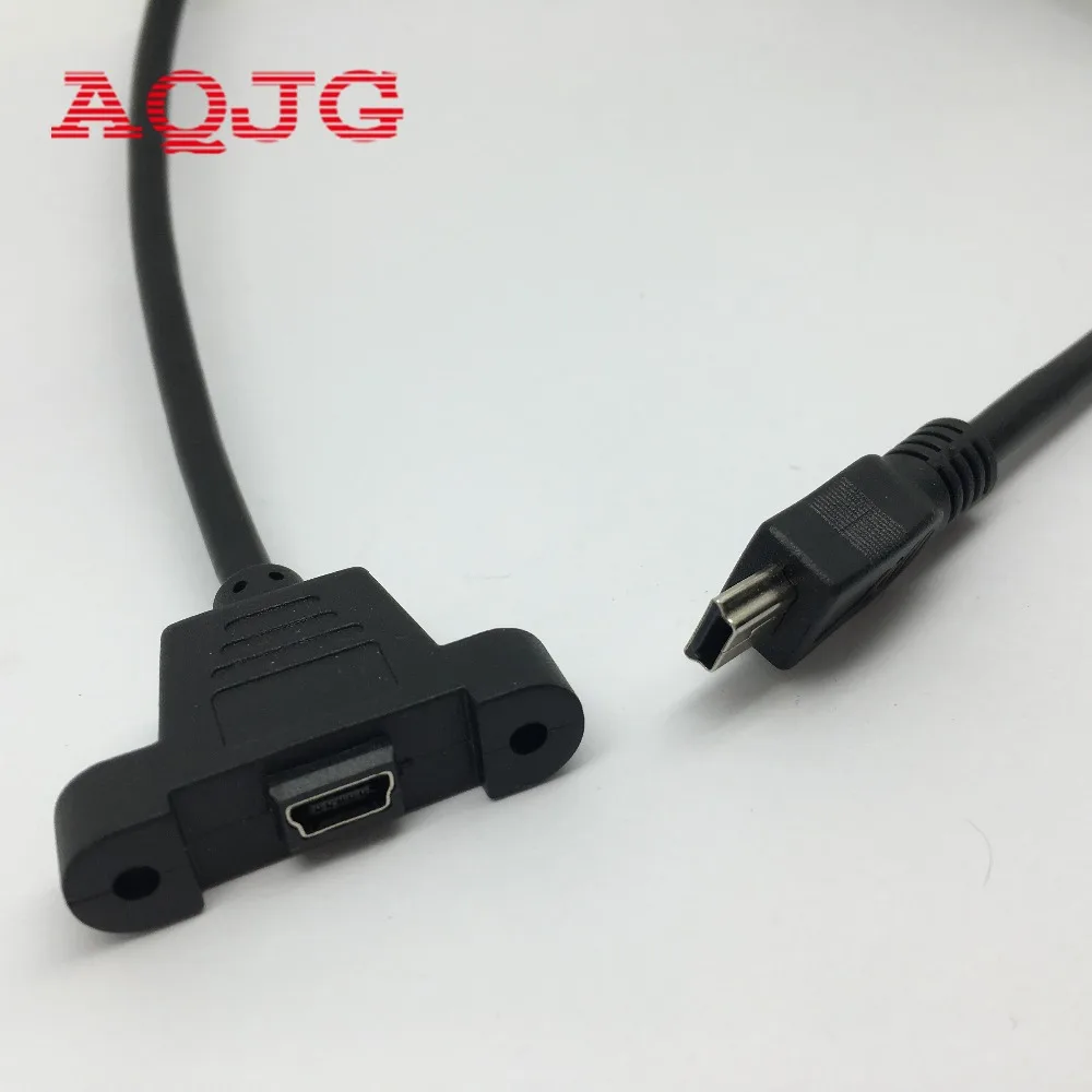 Панельное крепление с винтовым замком 0 3 м/0 5 м мини USB 2 штырь гнездо расширение M/F
