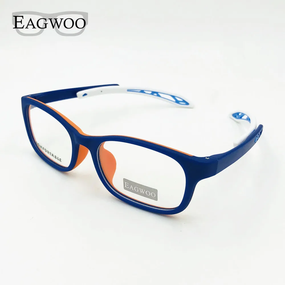 Eagwoo Силиконовые мягкие детские очки гибкие дужки для мальчиков и девочек Sepectacle оптическая оправа дужки Регулируемые очки 105