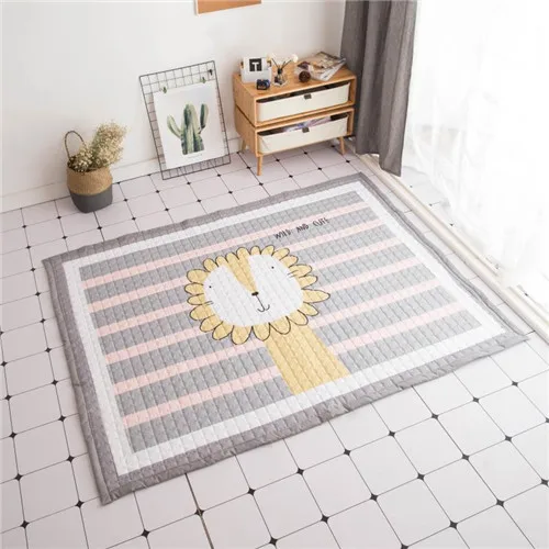 tiger Мультяшный игровой коврик 150*200 см, большой ковер, противоскользящий ковер для детской комнаты, прямоугольный коврик из хлопка, напольный коврик с пандой, напольный коврик с кроликом - Цвет: tiger