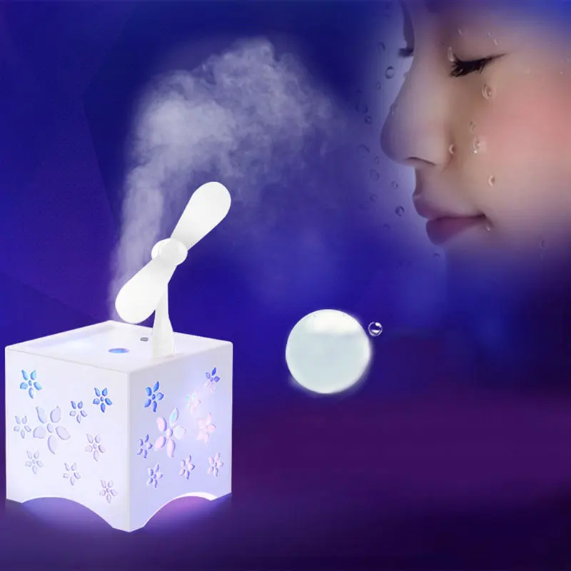 Электрический Воздуха Mist Чайник Fogger Спа Красочные Night Light USB Увлажнитель Дома