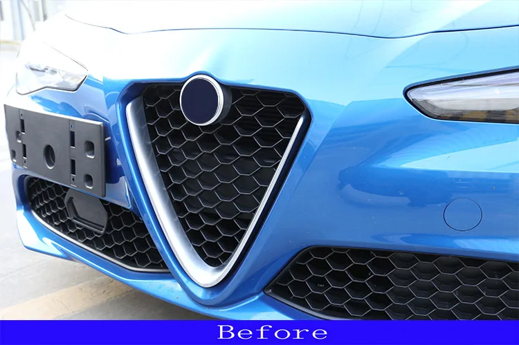 2 шт. углеродного волокна Стиль для Alfa Romeo Giulia ABS Пластик Спереди украшение решетки кадров автомобильные аксессуары