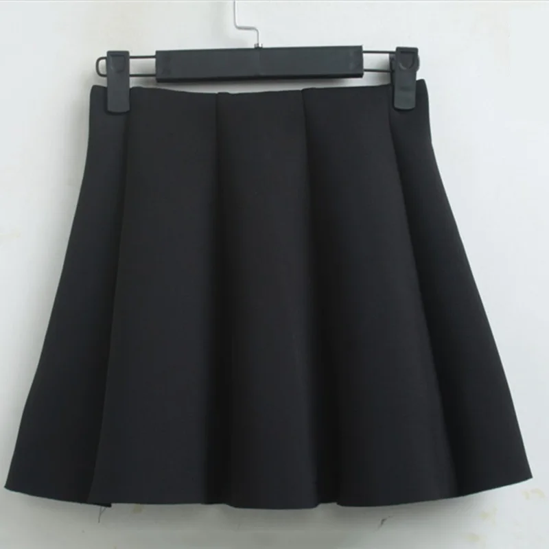 Women Skirts High Waist Solid Mini Skirt School Girls Sexy Cute Pleated Elastic Plus Size 5xl | Женская одежда