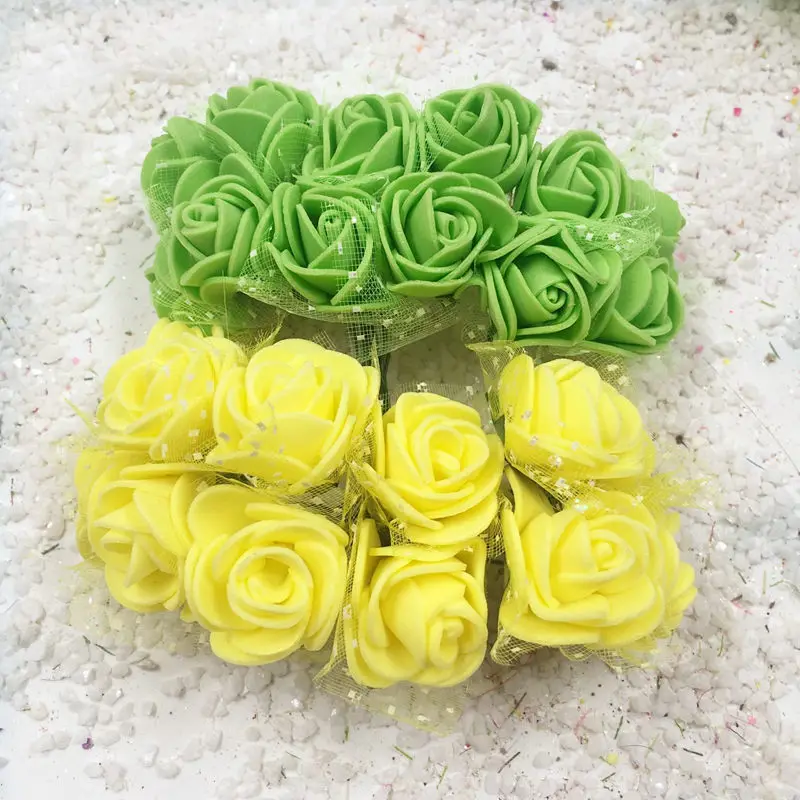 

HINDJEF 144 PCSPE simulation flower foam flower small rose wedding candy box rose bouquet wedding household decoration supplies