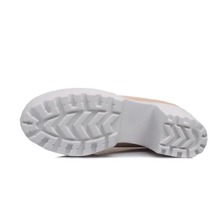 Туфли лодочки PXELENA женские в стиле ретро квадратный каблук на толстой платформе