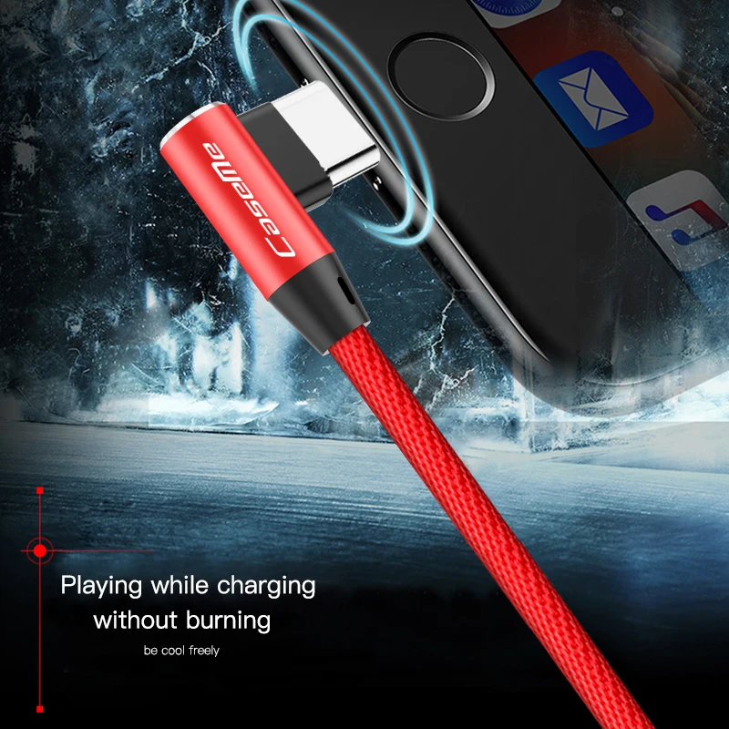 Кабель зарядный CaseMe USB Type C для Huawei Mate 20 pro 90 градусов|Комплекты аксессуаров