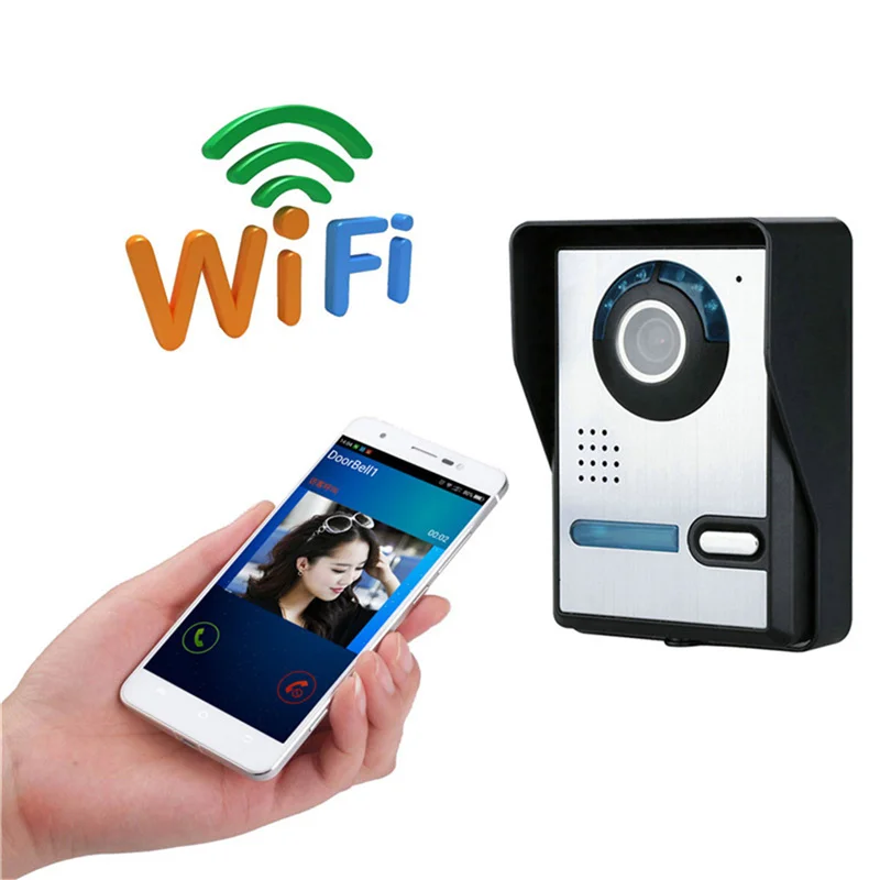Цифровой видеодомофон с Wi Fi беспроводной IP звонок ночным видением