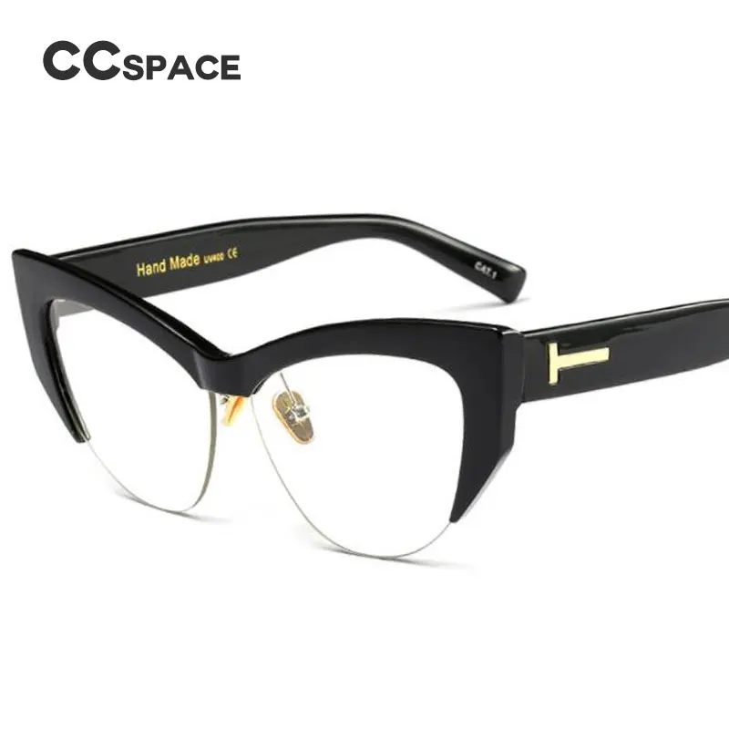 45108 женские очки кошачий глаз оправа для мужчин и женщин без оправы с заклепками