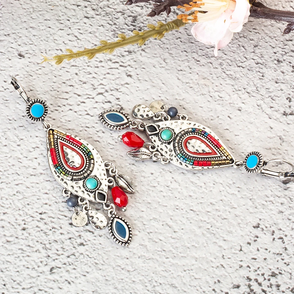 Роскошные красочные серьги с подвесками из сплава Для женщин моды кисточкой