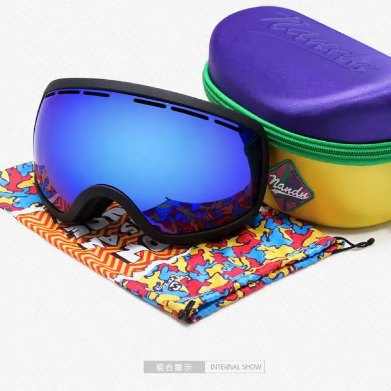 NANDN 2017 зимние женские мужские лыжные противотуманные очки для спорта на открытом
