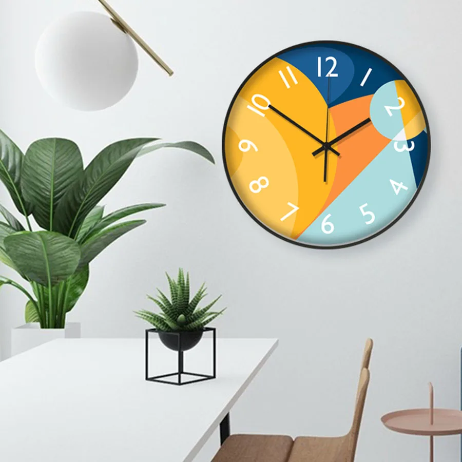 Ретро скандинавские настенные часы для гостиной современный дизайн механизм