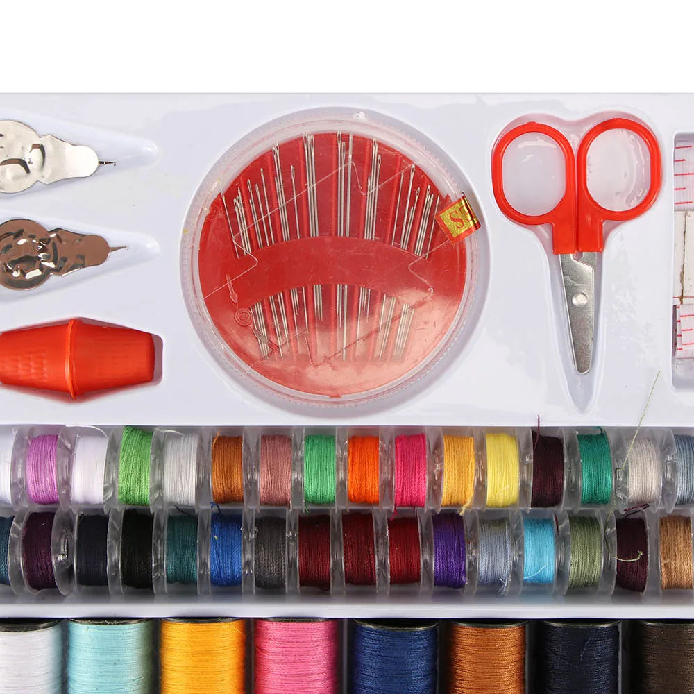 64 катушки разноцветные иглы для швейных ниток Женский комплект ручного шитья