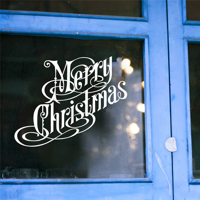 % 9 разных английских букв Счастливого Рождества ПВХ Наклейка на стену спальня