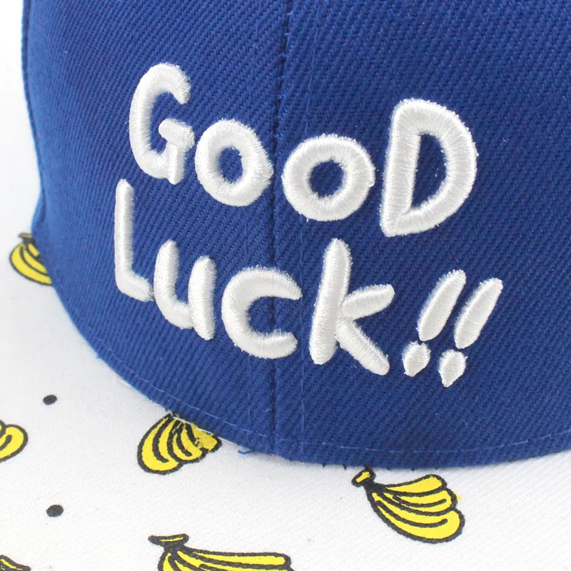 Детские брезентовые бейсболки унисекс с надписью удачи уличные защелкой на