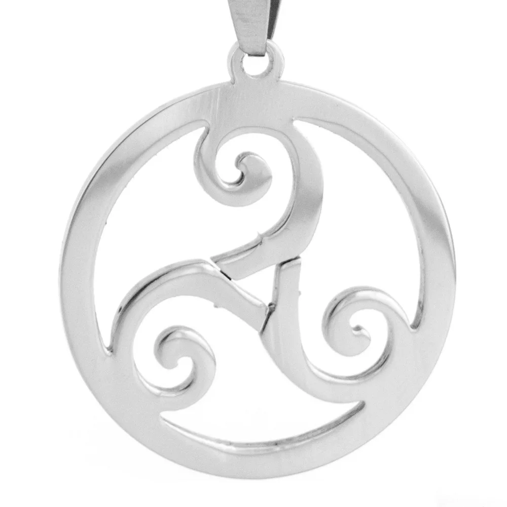 Кельтские тройные спиральные Подвески Triskel треугольные с узором из узоров и