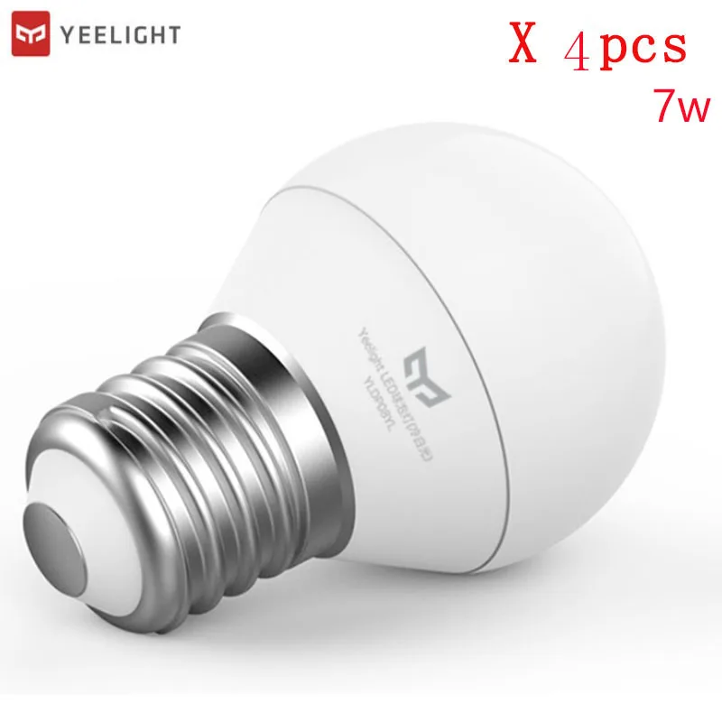 7W 4pcs Xiaomi Yee светильник светодиодный холодный белый 7 Вт 6500 К E27 лампочка светильник лампа 220 В для потолочной лампы/настольная лампа - Цвет: 7W 4pcs