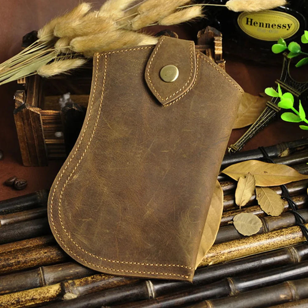 Забавная поясная сумка Crazy Horse для мужчин из воловьей кожи военный Дорожный чехол