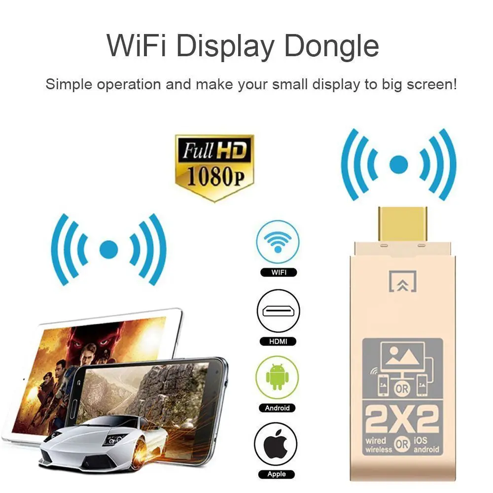 CLCU MiraScreen беспроводной WiFi HDMI дисплей ключ 2 4 ГГц ТВ-приставка Miracast Airplay переходник