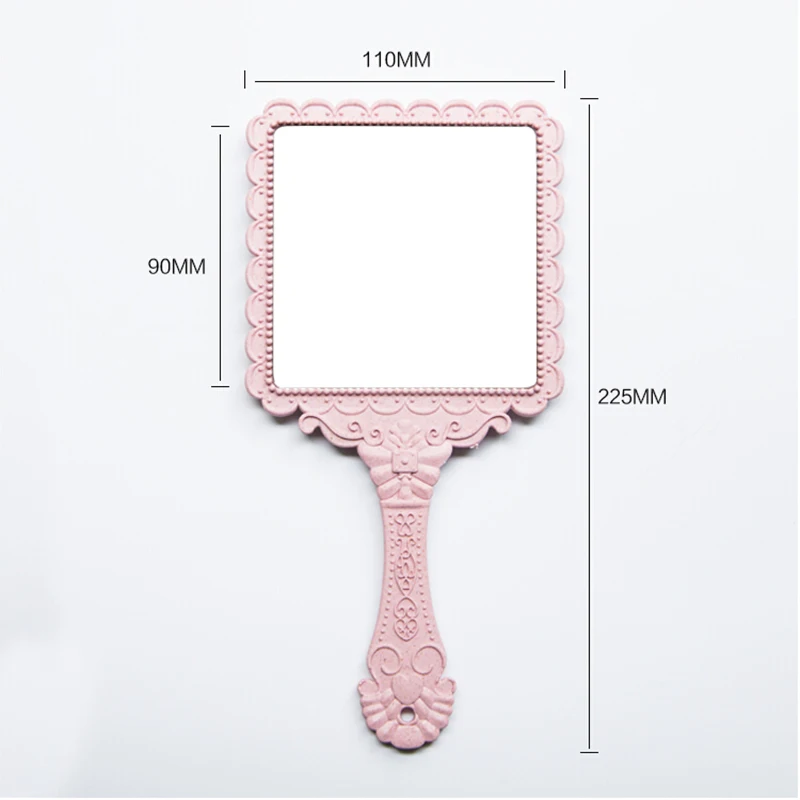 Зеркало для макияжа ручное зеркало круглое квадратное мини портативное