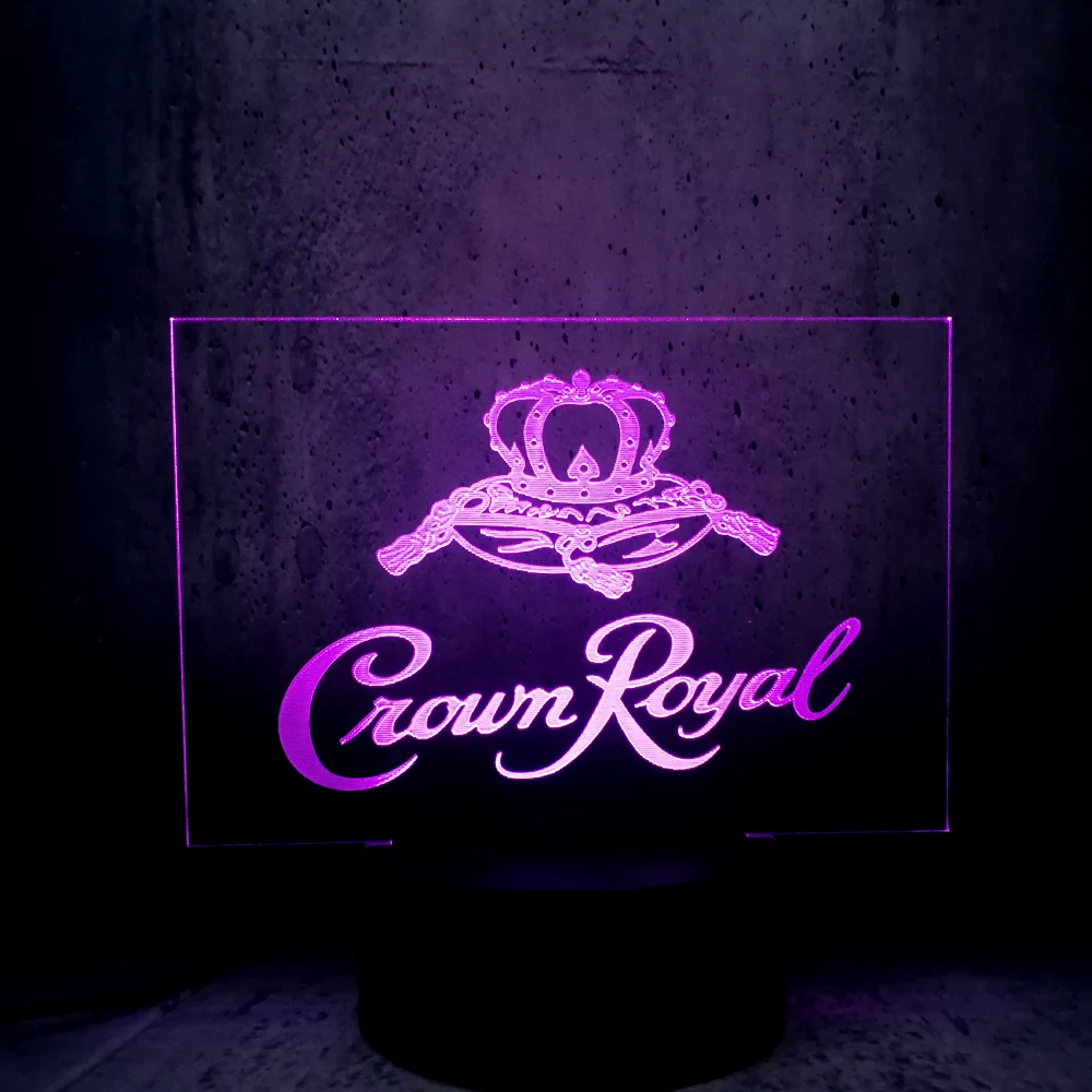 Корона королевская Светодиодная лампа 3D письмо Тотем ночник сувенир выставка