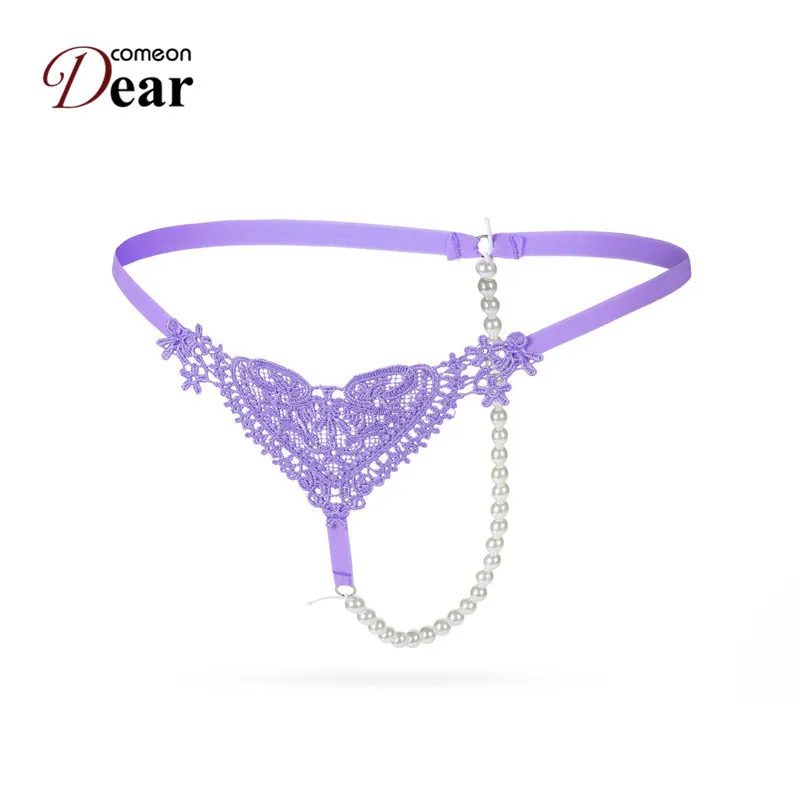 Comeondear PA5130 сексуальное женское нижнее белье с вышивкой бисером и жемчугом Majtki Damskie женские стринги и стринги Нижнее белье Женские трусы